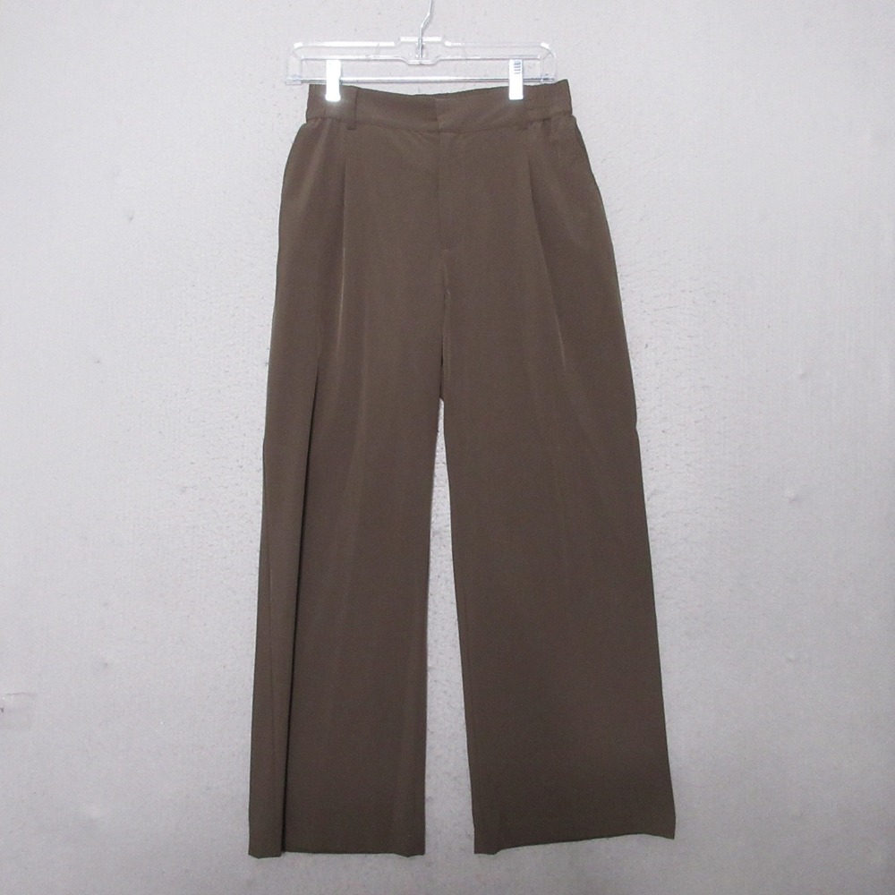 Alo Yoga Pants Brown Pursuit Trouser Wide Leg High Waist Athleisure Gorpcore
